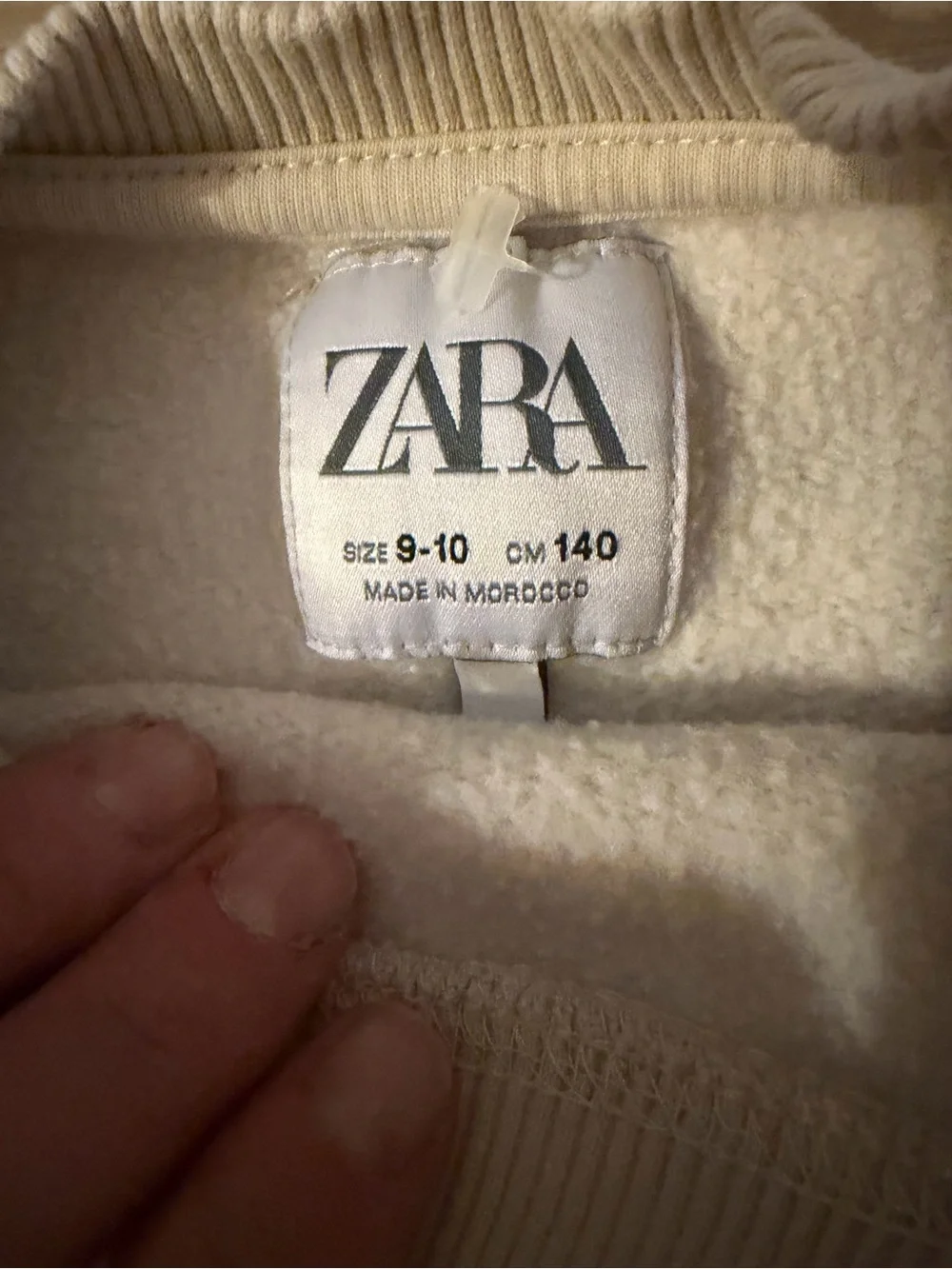 Zara cream crewneck